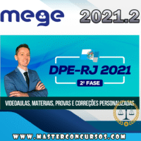 DPE-RJ - Defensoria Publica do Rio de Janeiro (Turma de 2ª fase ) – Mege 2021