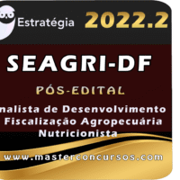 SEAGRI-DF Analista de Desenvolvimento e Fiscalização Agropecuária - Nutricionista - Estrategia 2022 (Pós-Edital)
