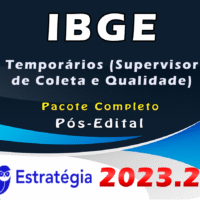 IBGE - Temporários (Supervisor de Coleta e Qualidade) Pacote - 2023 (Pós-Edital)