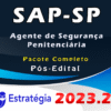 SAP-SP - Polícia Penal (Agente de Segurança Penitenciária) Pacote Completo - 2023 (Pós-Edital)
