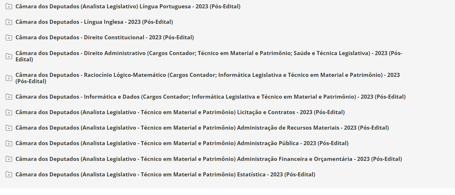 Câmara dos Deputados (Analista Legislativo - Técnico em Material e Patrimônio) Pacote - 2023 (Pós-Edital)