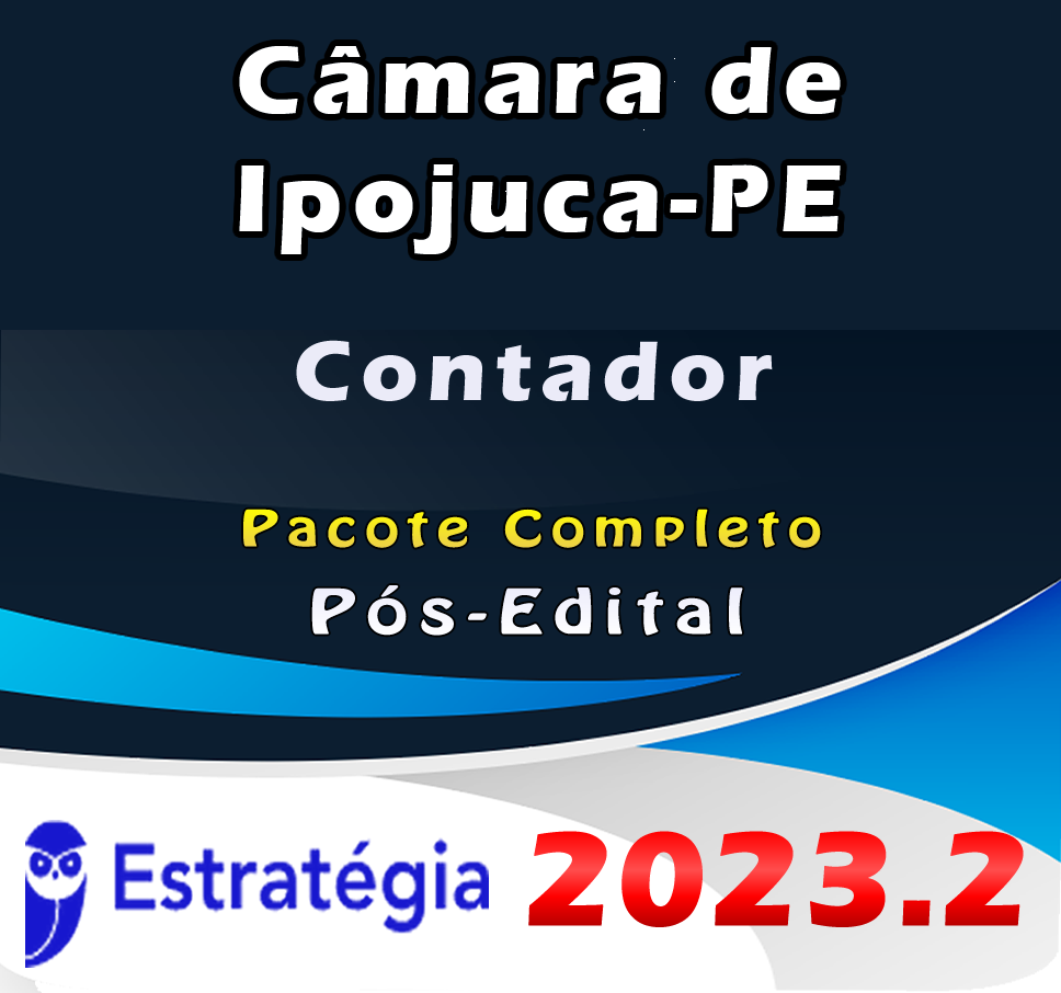 9 Camara de Ipojuca PE Contador Pacote 2023 Pos Edital