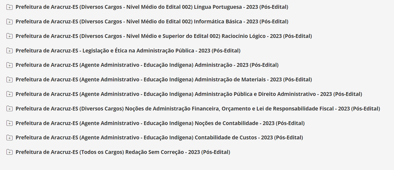 Prefeitura de Aracruz-ES (Agente Administrativo - Educação Indígena) Pacote Completo- Estrategia 2023 (Pós-Edital)