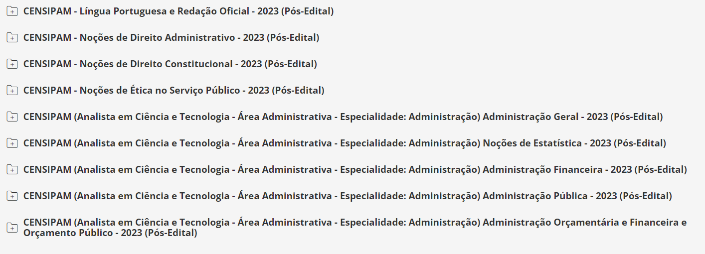 CENSIPAM (Analista em Ciência e Tecnologia - Área Administrativa - Especialidade: Administração) Pacote - 2023 (Pós-Edital)