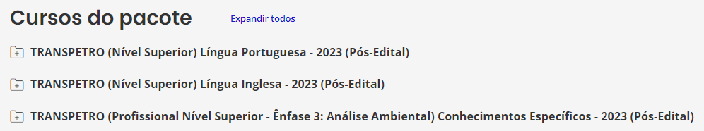 TRANSPETRO (Profissional Nível Superior - Ênfase 3: Análise Ambiental) Pacote - 2023 (Pós-Edital)