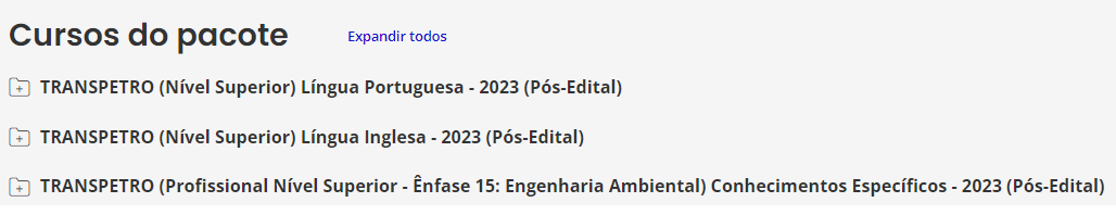 TRANSPETRO (Profissional Nível Superior - Ênfase 15: Engenharia Ambiental) Pacote - 2023 (Pós-Edital)