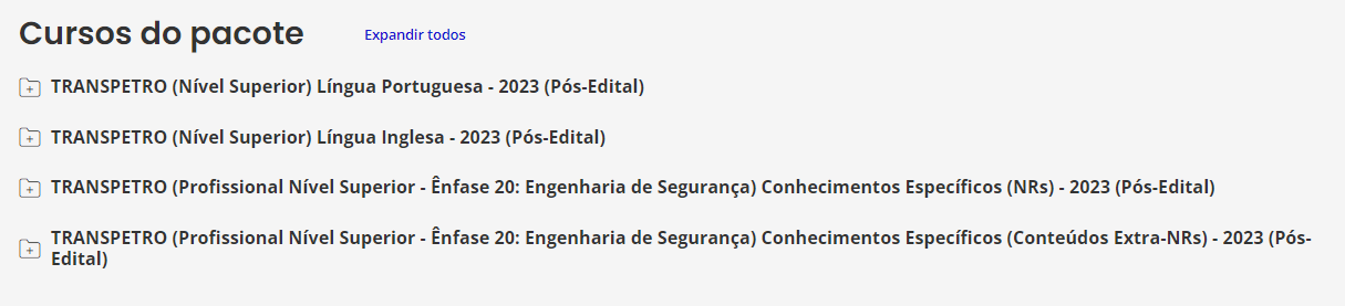 TRANSPETRO (Profissional Nível Superior - Ênfase 20: Engenharia de Segurança) Pacote - 2023 (Pós-Edital)