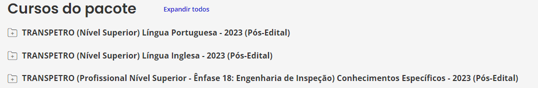 TRANSPETRO (Profissional Transpetro de Nível Superior - Júnior - Engenharia de Inspeções) Pacote - 2023 (Pós-Edital)