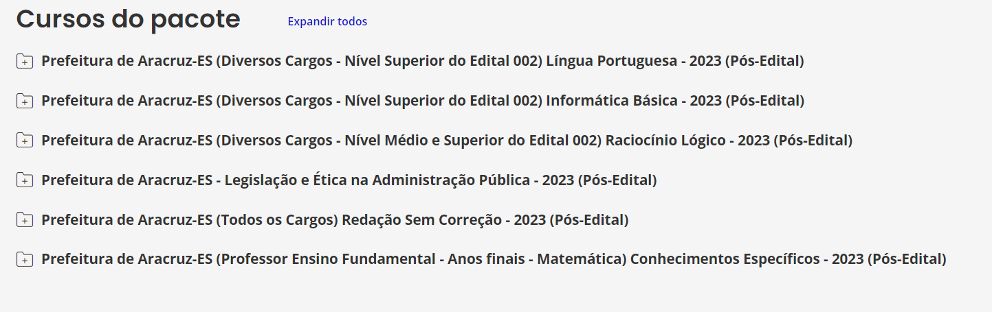 Prefeitura de Aracruz-ES (Professor Ensino Fundamental - Anos finais - Matemática) Pacote - 2023 (Pós-Edital)
