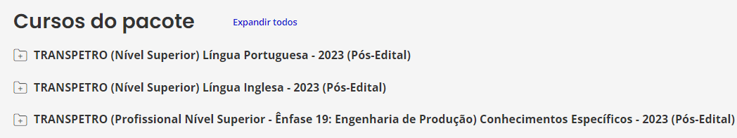 TRANSPETRO (Profissional Nível Superior - Ênfase 19: Engenharia de Produção) Pacote - 2023 (Pós-Edital)