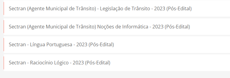 Sectran (Agente Municipal de Trânsito) 2023