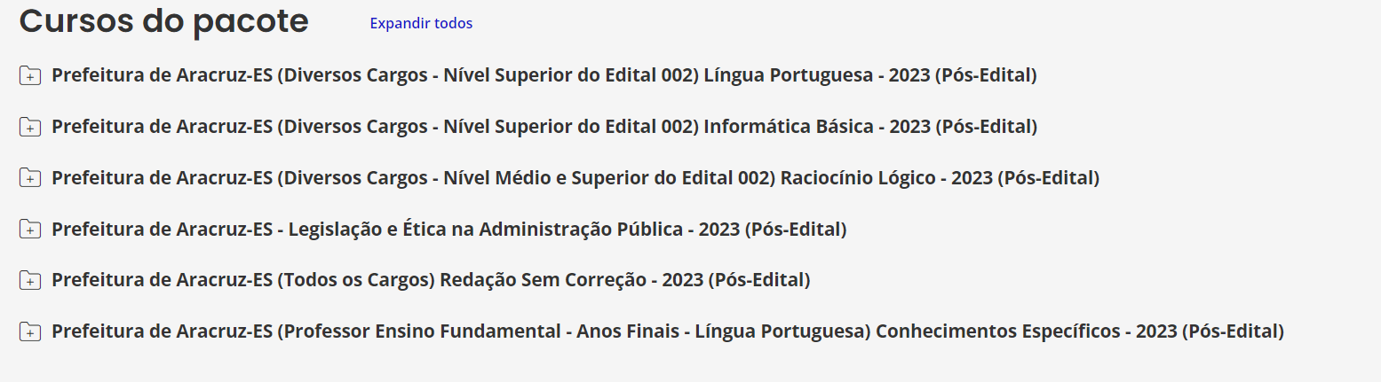 Prefeitura de Aracruz-ES (Professor Ensino Fundamental - Anos Finais - Língua Portuguesa) Pacote - 2023 (Pós-Edital)