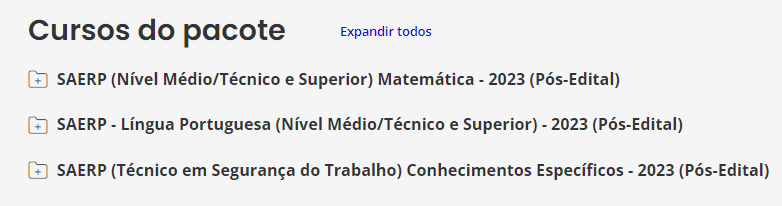 SAERP (Químico) Pacote - 2023 (Pós-Edital)