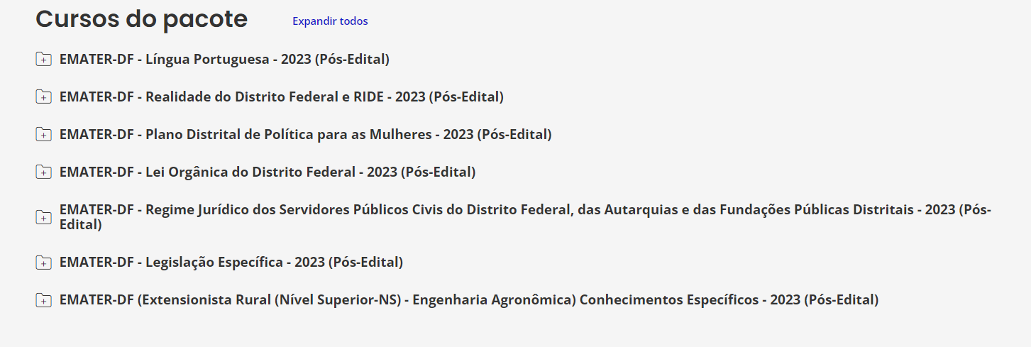 EMATER-DF (Extensionista Rural (Nível Superior-NS) - Engenharia Agronômica) Pacote - 2023 (Pós-Edital)