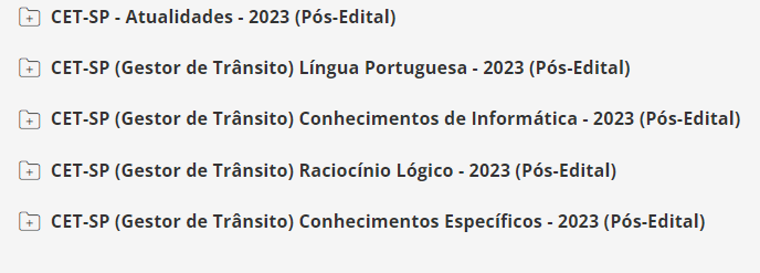 CET-SP (Gestor de Trânsito) Pacote - 2023 (Pós-Edital)