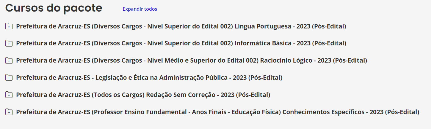 Prefeitura de Aracruz-ES (Professor Ensino Fundamental - Anos Finais - Educação Física) Pacote - 2023 (Pós-Edital)