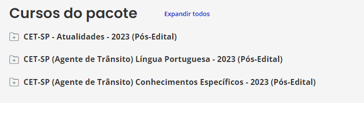 CET-SP (Agente de Trânsito) Pacote Completo - 2023 (Pós-Edital)