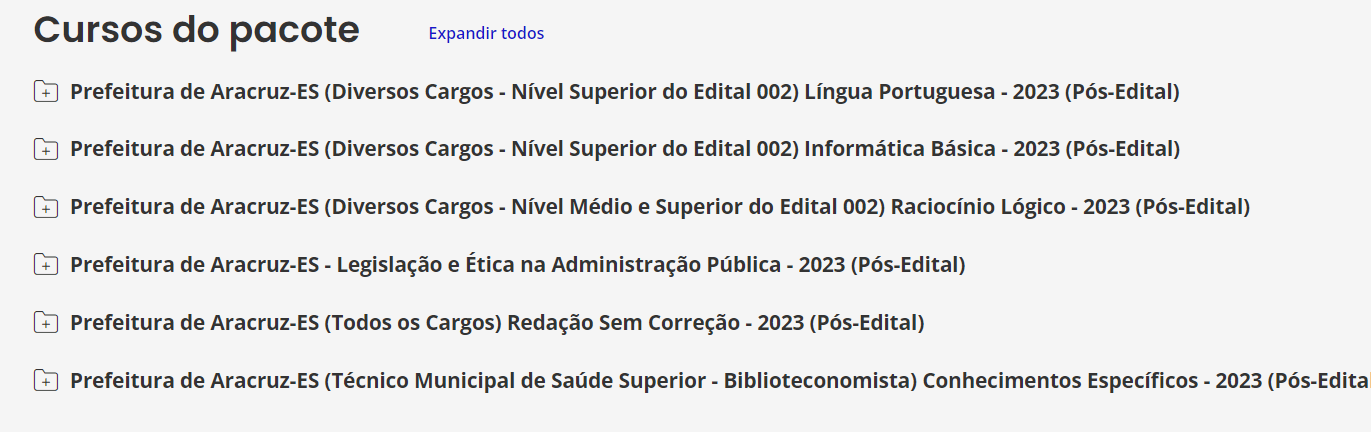 Prefeitura de Aracruz-ES (Técnico Municipal de Saúde Superior - Biblioteconomista) Pacote - 2023 (Pós-Edital)