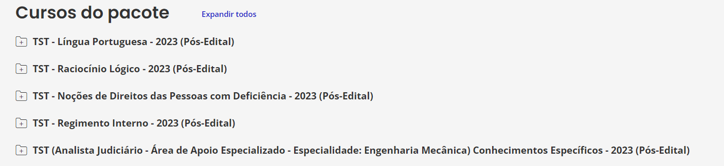 TST (Analista Judiciário - Área de Apoio Especializado - Especialidade: Engenharia Mecânica) Pacote - 2023 (Pós-Edital)