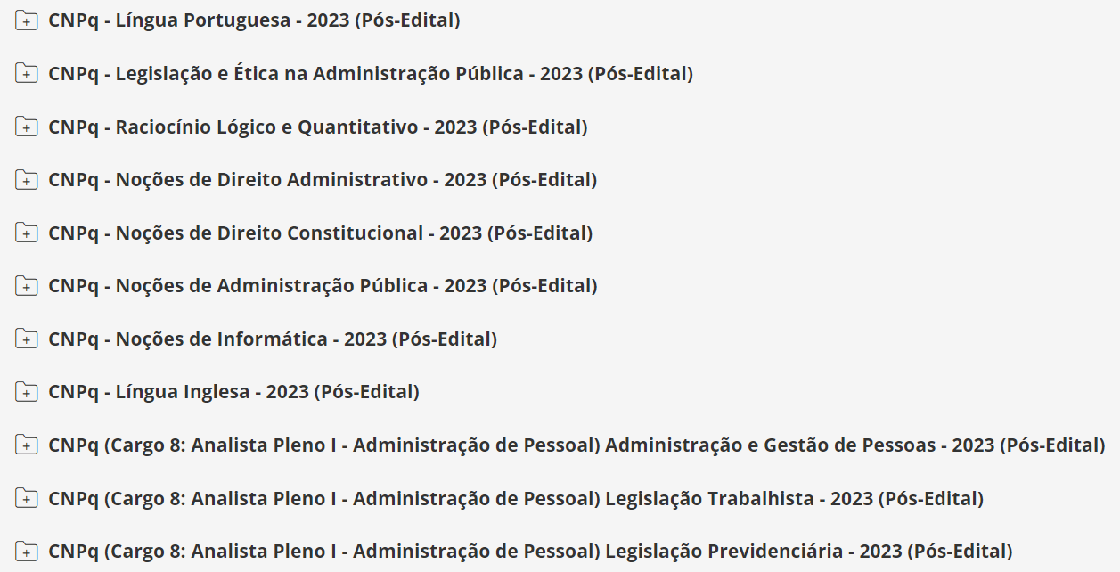 CNPq (Cargo 8: Analista Pleno I - Administração de Pessoal) Pacote - 2023 (Pós-Edital)