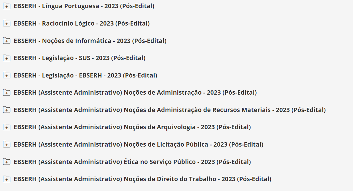 EBSERH (Assistente Administrativo) Pacote - 2023 (Pós-Edital)