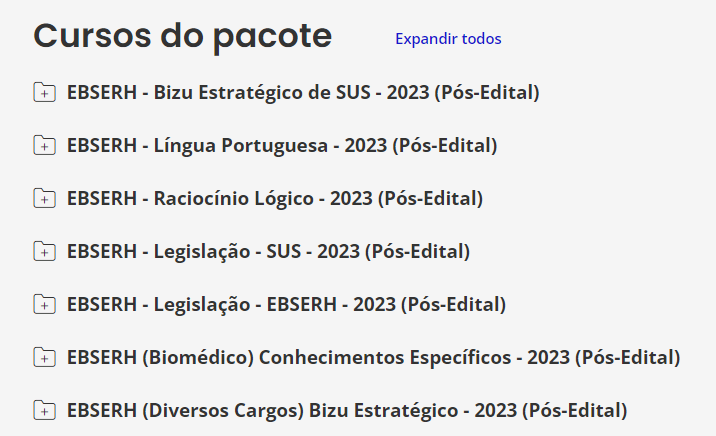 EBSERH (Biomédico) Pacote - 2023