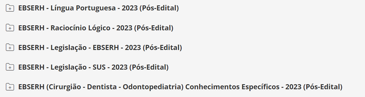 EBSERH (Cirurgião - Dentista - Odontopediatria) Pacote - 2023 (Pós-Edital)