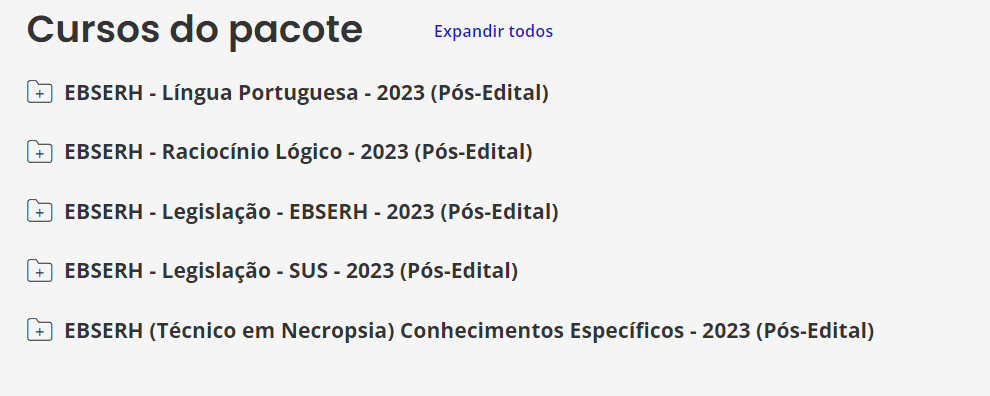 EBSERH (Técnico em Necropsia) Pacote - 2023 (Pós-Edital)