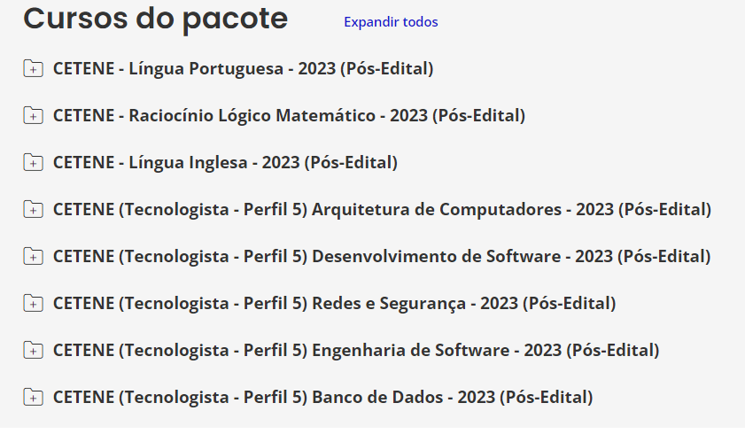 CETENE (Tecnologista - Perfil 5) Pacote - 2023 (Pós-Edital)