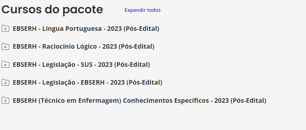 EBSERH (Técnico em Enfermagem) Pacote - 2023 (Pós-Edital)