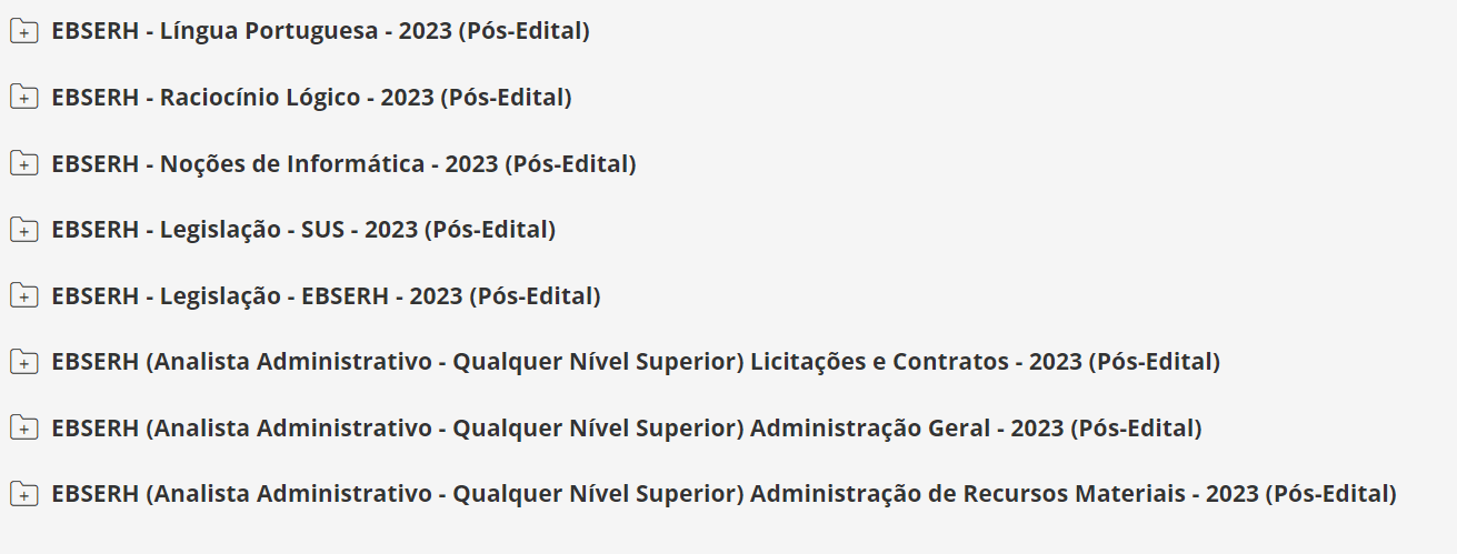 EBSERH (Analista Administrativo - Qualquer Nível Superior) Pacote - 2023 (Pós-Edital)