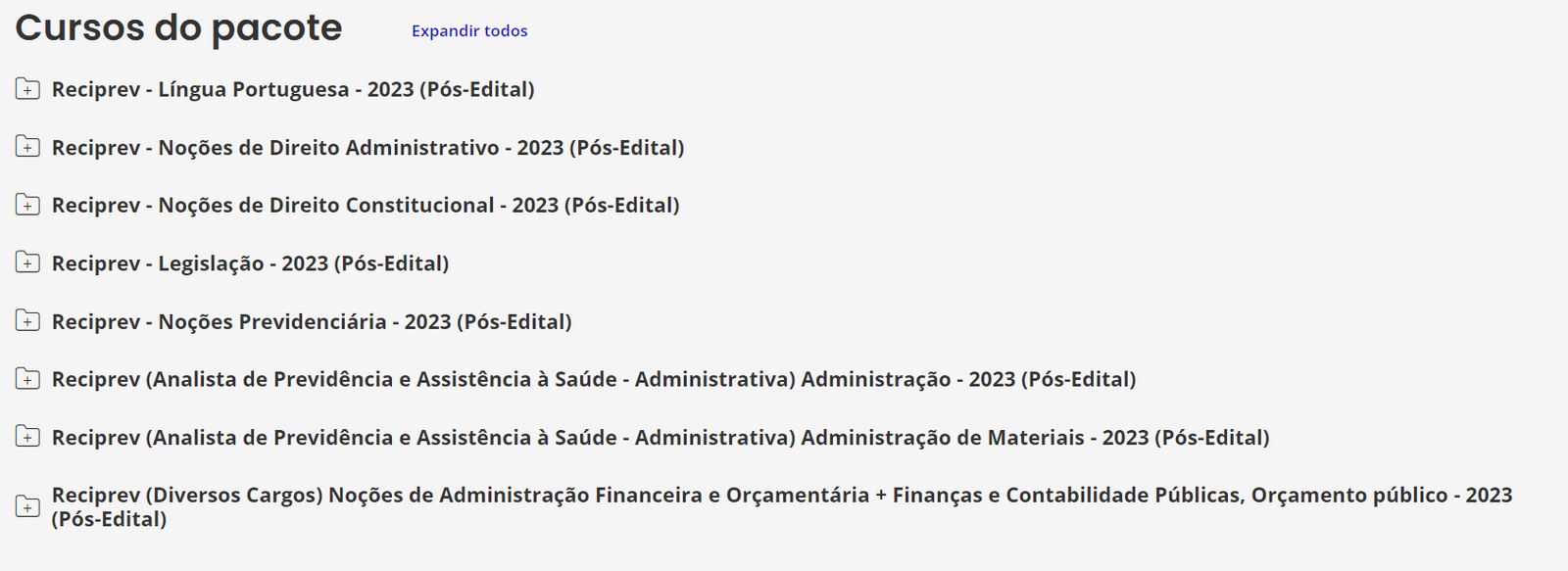 Reciprev (Analista de Previdência e Assistência à Saúde - Administrativa)