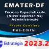 EMATER DF Tecnico Especializado Nivel Superior NS Administracao Pacote 2023 Pos Edital