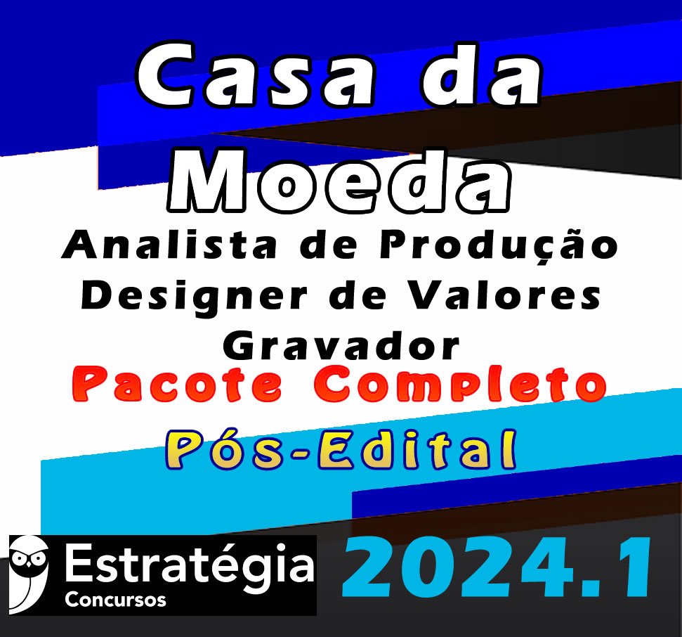 Curso Casa da Moeda Analista de Producao Designer de Valores Gravador imagem de produto 2024