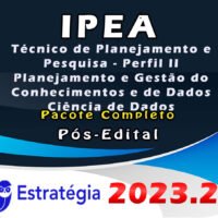 IPEA Tecnico de Planejamento e Pesquisa Perfil II Planejamento e Gestao do Conhecimentos e de Dados Ciencia de Dados imagem de produto