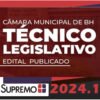Tecnico Legislativo da Camara Municipal de BH 2024 Edital Publicado SupremoTV 2024 curso