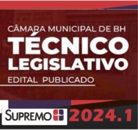 Tecnico Legislativo da Camara Municipal de BH 2024 Edital Publicado SupremoTV 2024 curso