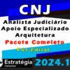 CNJ Analista Judiciario Apoio Especializado arquitetura curso 2024