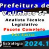 Prefeitura de Valinhos SP Analista Tecnico Legislativo curso 2024 ezstrategia