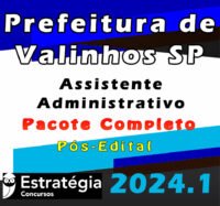 Prefeitura de Valinhos SP Assistente Administrativo curso 2024 ezstrategia