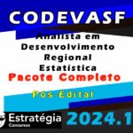 CODEVASF (Analista em Desenvolvimento Regional - Estatística) Pacote Completo Estrategia 2024 (Pós-Edital)  Videos e Pdfs