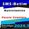SMS Betim Nutricionista curso 2024