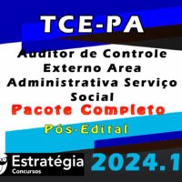 TCE PA Auditor de Controle Externo Area Administrativa Servico Social curso 2024 3
