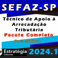 SEFAZ SP Tecnico de Apoio a Arrecadacao Tributaria curso 2024