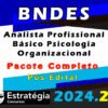 BNDES Analista Profissional Basico Psicologia Organizacional curso 2024