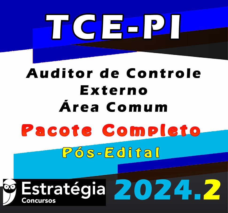TCE PI Auditor de Controle Externo Area Comum curso 2024