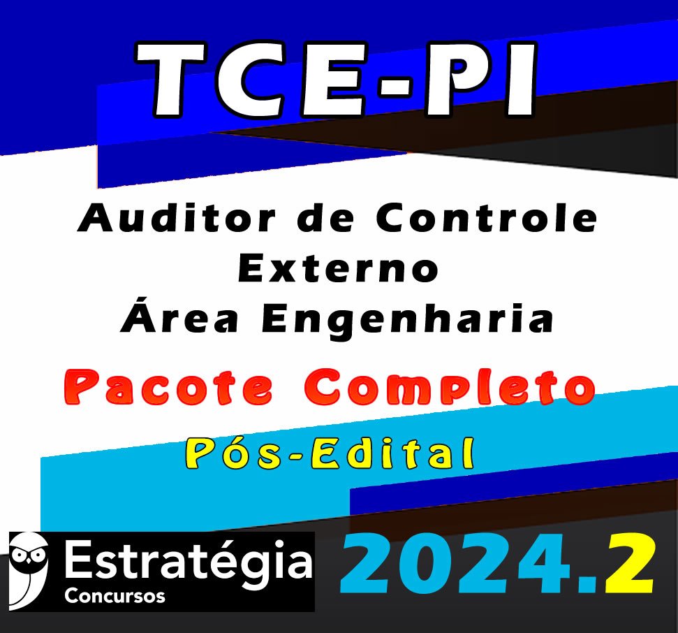 TCE PI Auditor de Controle Externo Area Engenharia curso 2024