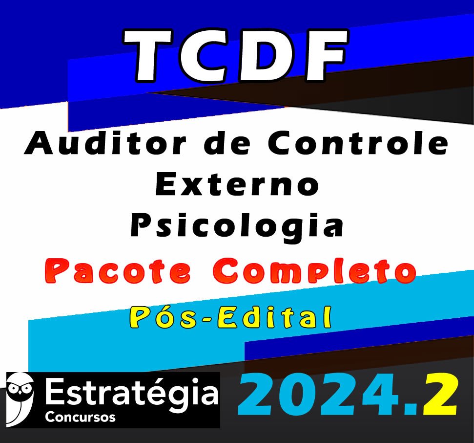 tcdf Auditor de Controle Externo Psicologia curso 2024