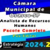 Camara Municipal de Osasco SP Analista de Recursos Humanos curso 2024