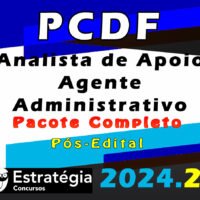 pcdf Analista de Apoio Agente Administrativo 2024 curso